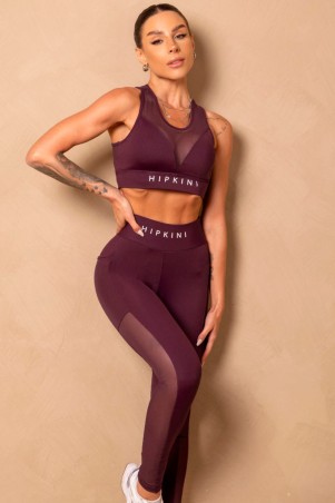 Breezy Purple Fitness Leggings with Pockets
