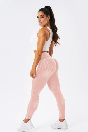 Legging Fake Jeans Skinny Shape Rosa C/E