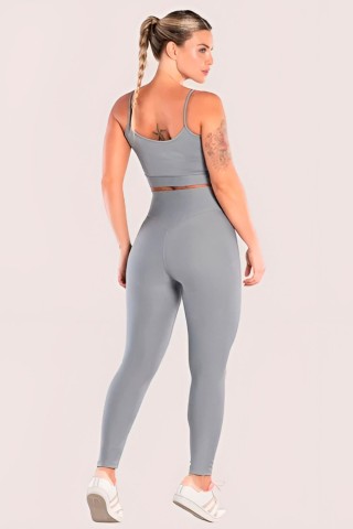 Legging Fitness Basic Cinza