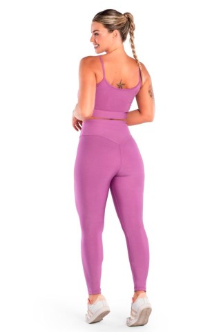 Legging Fitness Levanta Bumbum Basic Lilás