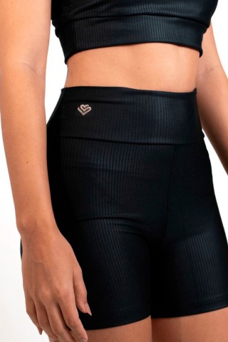 Black Striped 3D Shorts N/U