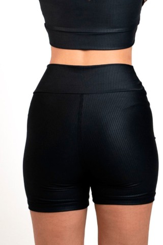 Black Striped 3D Shorts N/U