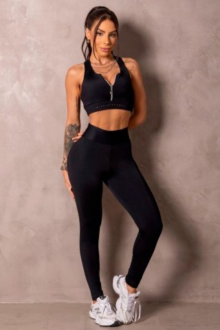 Black Sunrise Leggings with Lifts C/E