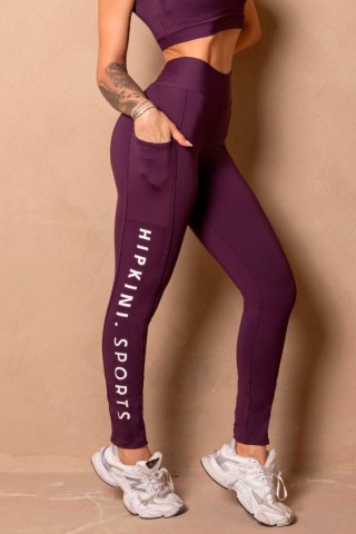 Purple Enjoy The Moment Leggings with Pockets S/E