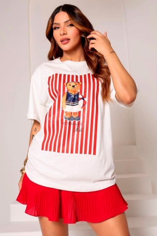 Teddy Stripes Off-White T-Shirts Teddy Stripes Off-White T-Shirts