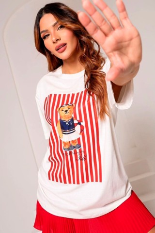 T-Shirts Teddy Stripes Off-White