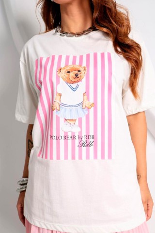 Teddy Stripes Off-White T-Shirts Teddy Stripes Off-White T-Shirts