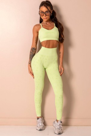 Seamless Style Yourself Green Logomania Legging S/E