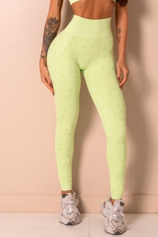 Seamless Style Yourself Green Logomania Legging S/E