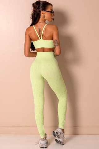 Top Seamless Style Yourself Verde com Alças finas