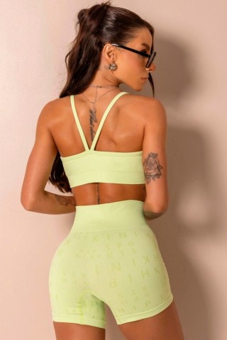 Seamless Style Yourself Green Top with Thin Straps