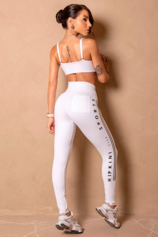 Enjoy The Moment White Leggings with Pockets S/E