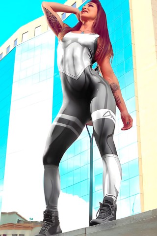 Mercury Black Silver Dynamite Jumpsuit S/E