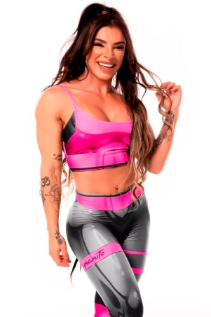 Top Estampado Mercúrio Black Pink