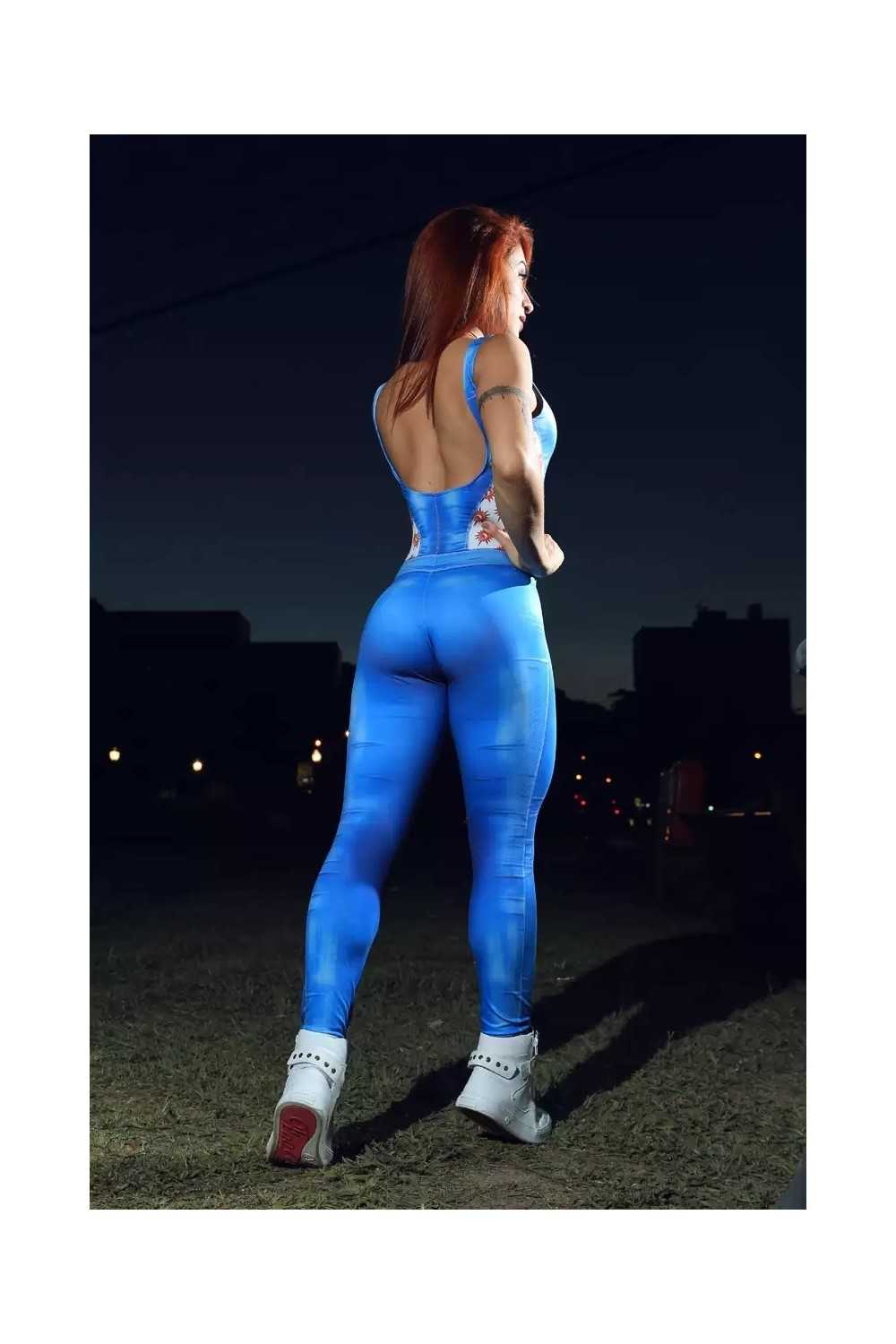 We Can Do It ! Fake Jeans Jumpsuit Dynamite