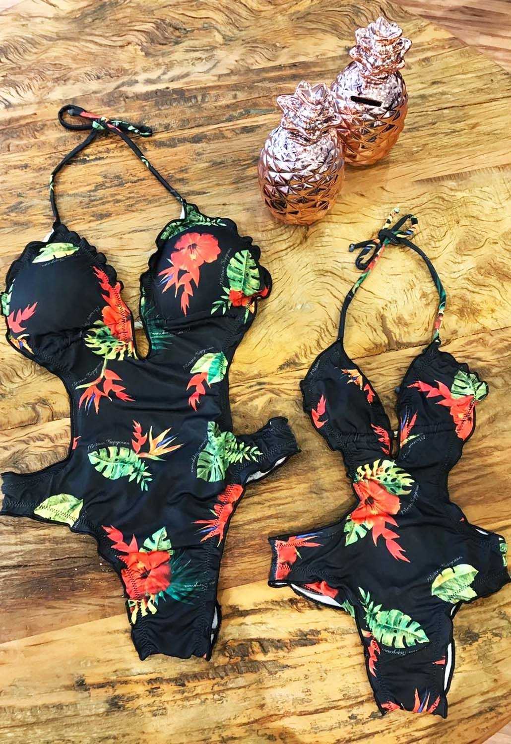 Swimsuit Ripple Lírio Vermelho Infantil Swimsuit Ripple Lírio Vermelho Infantil