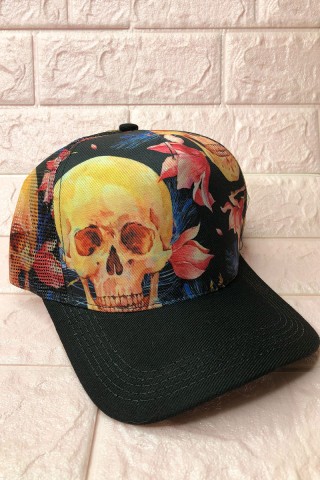 Donna Shape Flower Skull Cap