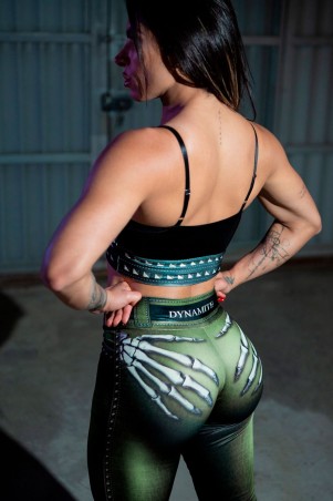 Olive Fitness Naughty Skeleton Top