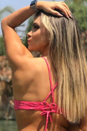 Cherry Fluity Pierced Curtain Top Top